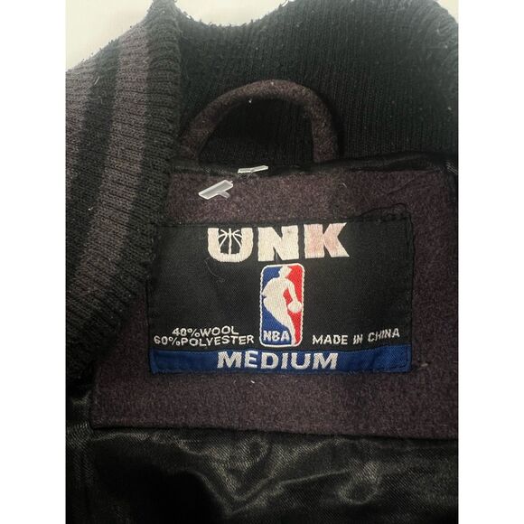 Vintage NBA Brooklyn Nets Wool Blend Varsity Snap Button Jacket - M - Picture 3 of 5